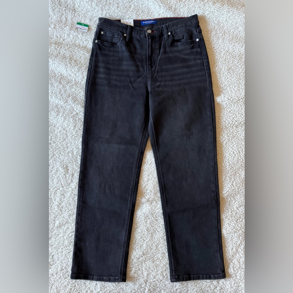 Scotch & Soda Women’s Black High Five High Rise Slim Jeans Size 12 New with Tags